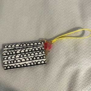 Super cute black and white wristlet wallet